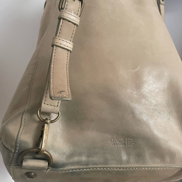 Rachel Roy Distressed Leather Convertible Bag lime green - Picture 7 of 15